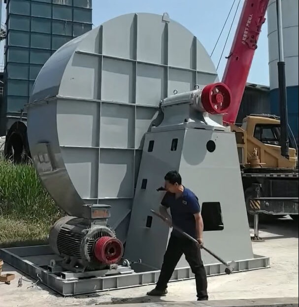 industrial blower installation